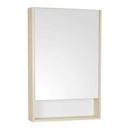 Шкаф-зеркало Aquaton Сканди 55см дуб верона/белый глянец