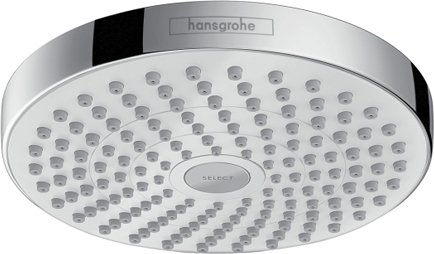 Верхний душ Hansgrohe Croma Select S 180мм 2jet (бел/хром)