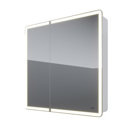 Шкаф-зеркало Dreja POINT 99.9034, 80 см, 2 дверцы, 2 стеклянные полки