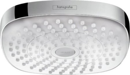 Верхний душ Hansgrohe Croma Select E 180мм 2jet (бел/хром)