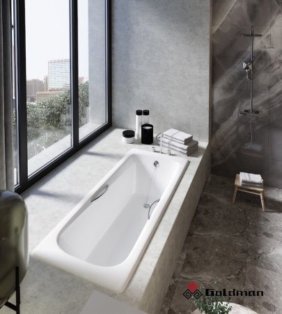 Чугунная ванна Goldman Maxima 200x85 с ручками