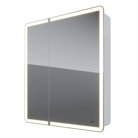 Шкаф-зеркало Dreja POINT 99.9033, 70 см, 2 дверцы, 2 стеклянные полки