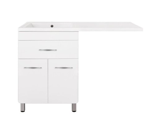 Тумба Style Line Валеро 120 (L) с раковиной Estetus ЛС-00000578+СС-00002388