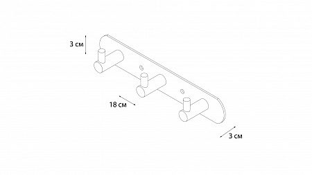 Планка Fixsen Hotel 3 крючка FX-31005-3