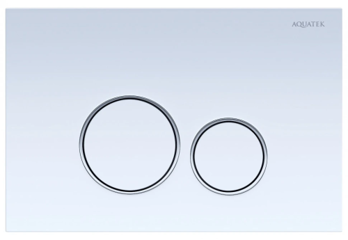 Клавиша смыва Aquatek KDI-0000015 белый глянец/хром