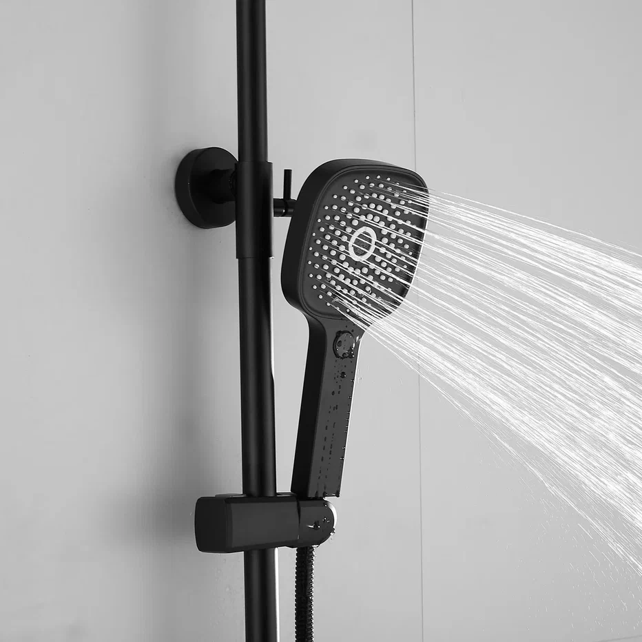 Душевая система Shevanik S8236H, черный - купить в интернет