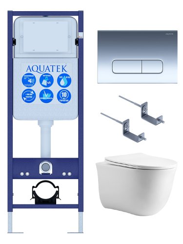 Инсталляция Aquatek с унитазом Aquatek Классик SET КЛАССИК cm-INS17-016 4в1