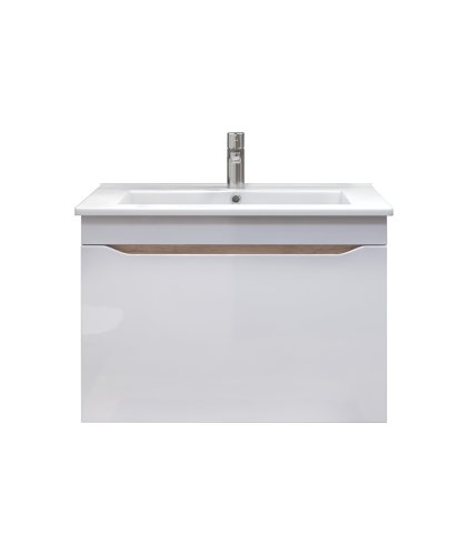 Тумба с раковиной Vigo Grani 60см белый глянец/дуб золотой tp.GRI.ELI.60.1Y дуб золотой