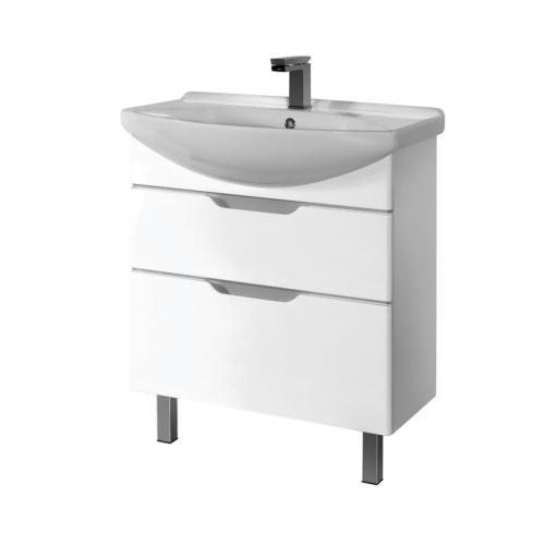 Тумба с раковиной Dreja Eco Laguna Plus 85 99.0107 белый глянец