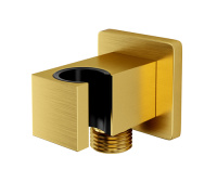 Шланговое подключение WasserKRAFT A184 с держателем для душа (матовое золото)