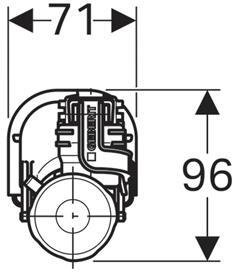 Впускной клапан Geberit ImpulsBasic360 1/2 (подвод воды снизу)