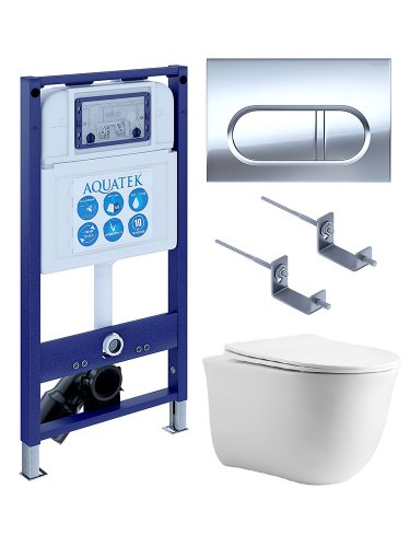 Инсталляция Aquatek с унитазом Aquatek Классик SET AQUATEK КЛАССИК cm-043 4в1
