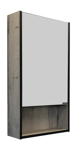 Шкаф-зеркало Comforty Вена 45см дуб дымчатый