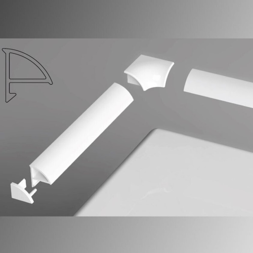 Бордюр для ванны или душевого поддона Ravak 6 110см (белый)