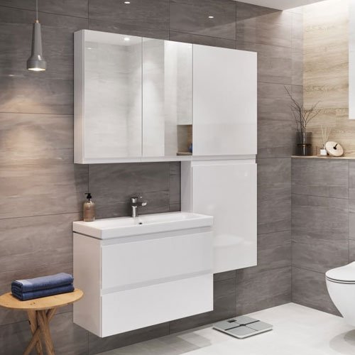Тумба с раковиной Cersanit Moduo Slim 60 белый глянец - купить в ...