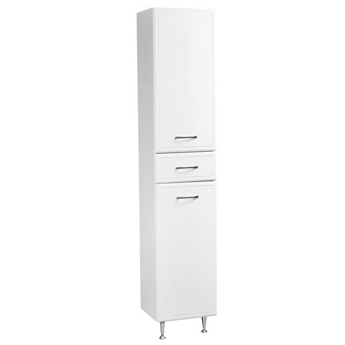 Пенал Stella Polar Концепт 35см белый глянец с корзиной