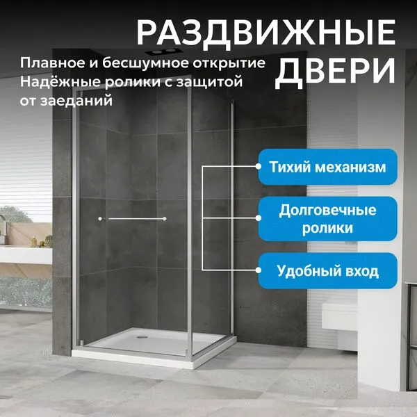 Душевой уголок Abber Schwarzer Diamant 90x90 AG0A090