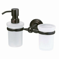 Дозатор для жидкого мыла со стаканом WasserKRAFT Isar K-7389 (темная бронза)