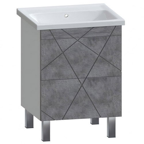 Тумба с раковиной Vigo Geometry 70 бетон