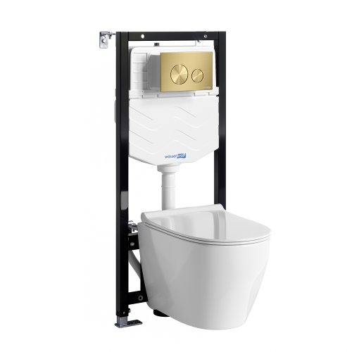 Инсталляция WasserKRAFT Aller с унитазом WasserKRAFT Mindel с микролифтом 10TLT.010.ME.MG02.H002