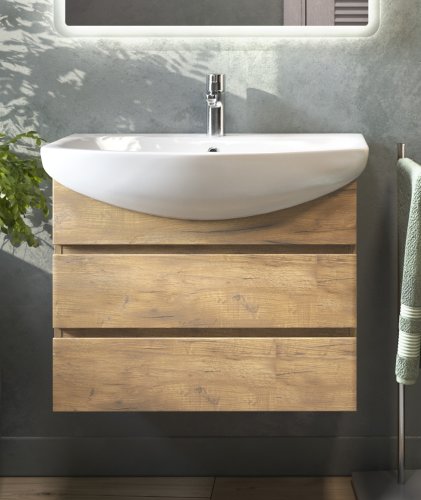 Тумба с раковиной Vigo Wing 70см tp.WIN.BAL.70.2Y дуб золотой