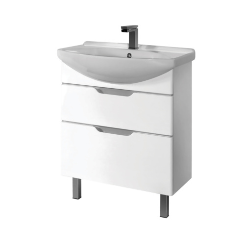 Тумба с раковиной Dreja Eco Laguna Plus 75 99.0106 белый глянец