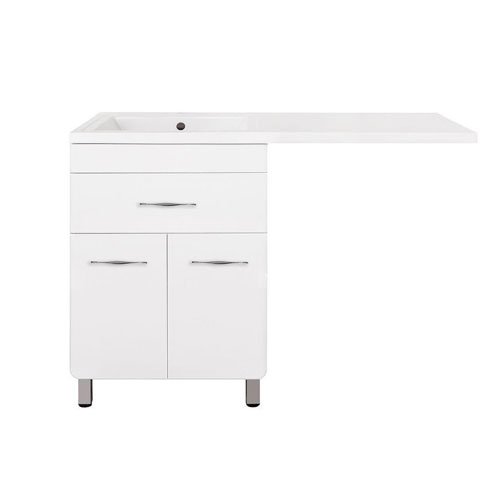 Тумба Style Line Валеро 120 (L) с раковиной Estet ЛС-00000578+СС-00000367