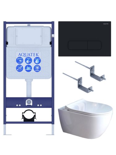 Инсталляция Aquatek с унитазом Aquatek Поларис SET AQUATEK ПОЛАРИС-01-017 4в1