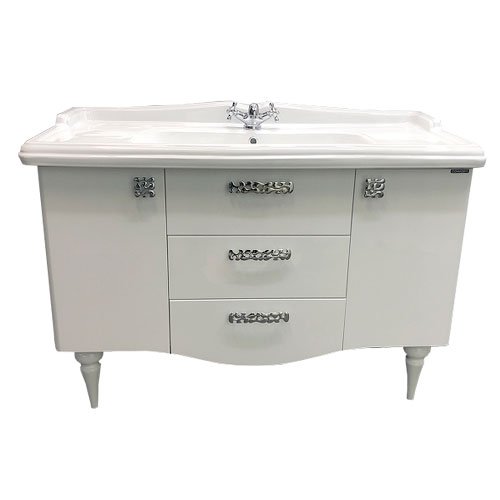 Тумба с раковиной Comforty Монако 120см белый глянец