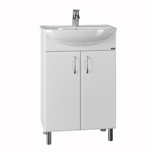 Тумба с раковиной СанТа Уют 55 белый глянец 201087+Уют55