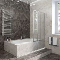 Шторка для ванны Veconi Palau PL-73R 90см PL73R-90-01-19C4