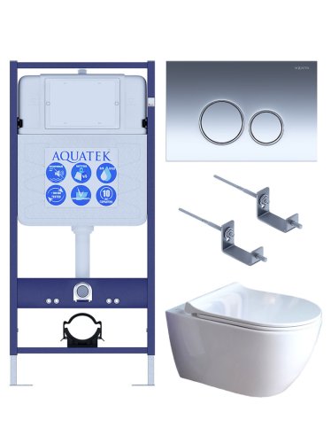 Инсталляция Aquatek с унитазом Aquatek Поларис SET AQUATEK ПОЛАРИС 01-018 4в1