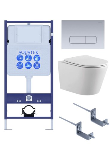 Инсталляция Aquatek с унитазом Aquatek Вега SET AQUATEK ВЕГА-1905-014