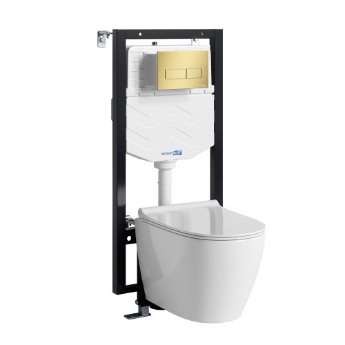 Инсталляция WasserKRAFT Vils с унитазом WasserKRAFT Mindel с микролифтом 56TLT.010.ME.MG03.H002