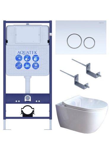 Инсталляция Aquatek с унитазом Aquatek Поларис SET AQUATEK ПОЛАРИС-01-015 4в1
