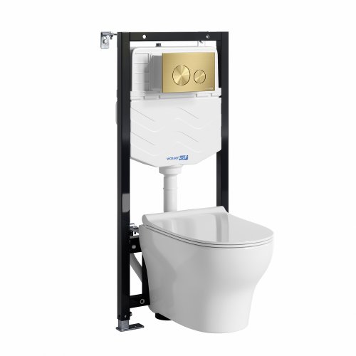 Инсталляция WasserKRAFT Aller с унитазом WasserKRAFT Berkel с микролифтом 10TLT.010.ME.MG02.H001