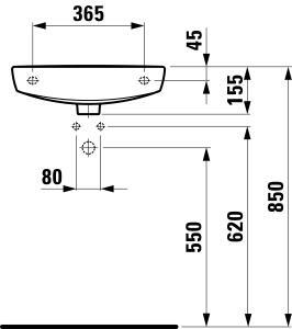 Раковина Laufen Pro B 50см (R) подвесная