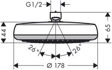 Верхний душ Hansgrohe Crometta 160мм 1jet (бел/хром)