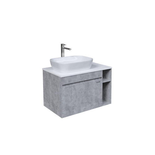 Тумба под раковину Grossman ФАЛЬКОН-80см с 1-м ящ. бетон