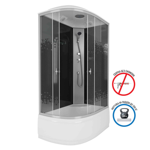 Душевая кабина Niagara 120x80 NG-7510-14R BLACK