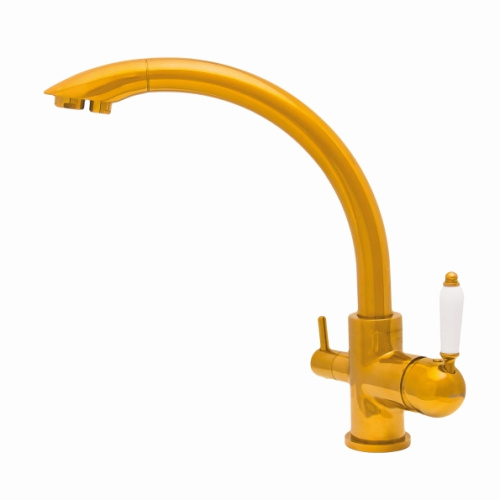 Смеситель Seaman Barcelone SSL-5382 для кухни с переключателем на фильтр (светлое золото) Смеситель Seaman Barcelone SSL-5382 для кухни с переключателем на фильтр (светлое золото)