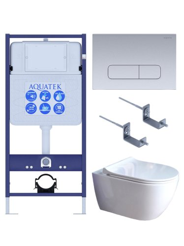 Инсталляция Aquatek с унитазом Aquatek Поларис SET AQUATEK ПОЛАРИС-01-014 4в1