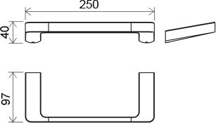 Полотенцедержатель Ravak 10° 25см X07P324