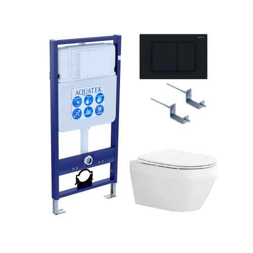 Инсталляция Aquatek с унитазом Aquatek Лея с микролифтом SET AQUATEK ЛЕЯ-012 4в1