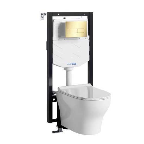 Инсталляция WasserKRAFT Vils с унитазом WasserKRAFT Berkel с микролифтом 56TLT.010.ME.PG03.H001