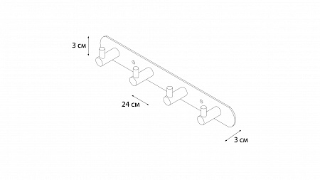 Планка Fixsen Hotel 4 крючка FX-31005-4