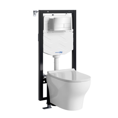 Инсталляция WasserKRAFT Vils с унитазом WasserKRAFT Berkel с микролифтом 56TLT.010.ME.CH04.H001