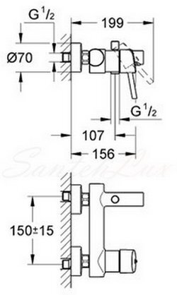 Смеситель Grohe Concetto для ванны