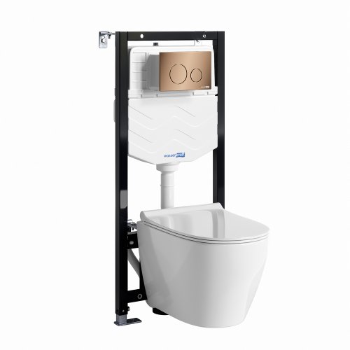 Инсталляция WasserKRAFT Aller с унитазом WasserKRAFT Mindel с микролифтом 10TLT.010.ME.RG02.H002