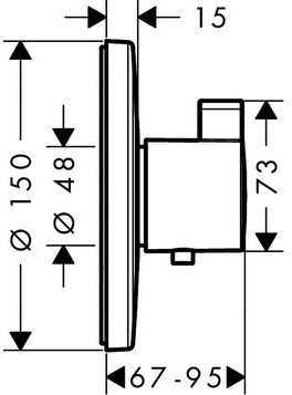 Смеситель Hansgrohe Ecostat S HighFlow 15756000